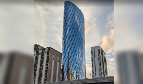 Vista del edificio de apartamentos de lujo en el 727 de West Madison, en Chicago