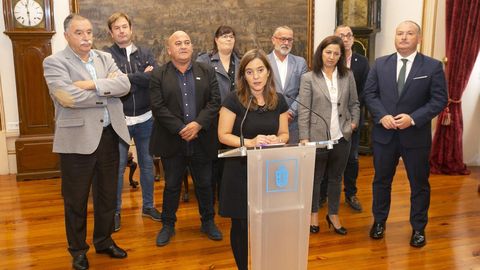 Imagen de archivo de un encuentro de la alcaldesa de A Coruña con los regidores del Consorcio As Mariñas
