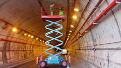 Obras en el t�nel de Fabares