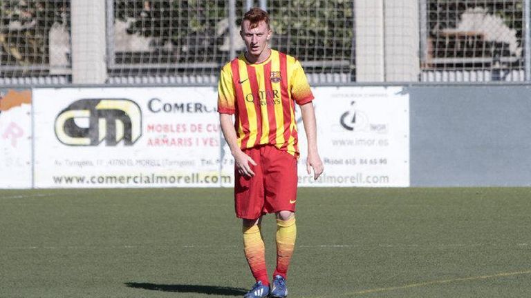Fran Álvarez en su etapa en el FC Barcelona