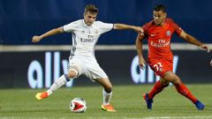 Aleix Febas en un amistoso entre Real Madrid y PSG