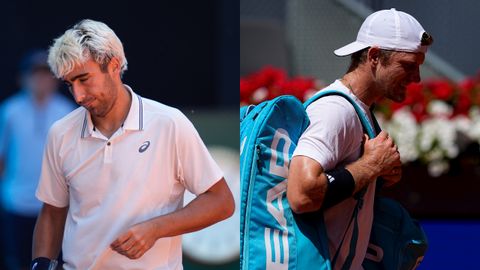 Dani M�rida y Alejandro Davidovich, tras sus derrotas en Madrid.