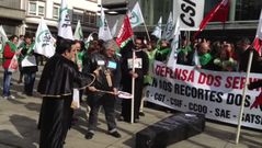 Acto de protesta esta ma�ana