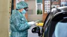 Coronavirus Test rápido sin salir del coche para detectar el COVID-19 en A Coruña