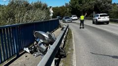 Accidente de moto en Foz