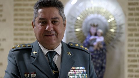 El coronel Jambrina, este lunes en su último día al frente de la Comandancía de la Guardia Civil de A Coruña.