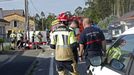 Un amplio dispositivo de emergencias se desplegó en Cespón después del fatal accidente