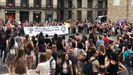 Manifestación en Barcelona, el pasado 8 de julio, contra la llamada Manada de Manresa, acusada de violar a una menor