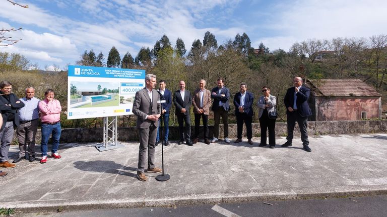 Rueda compromete el apoyo de la Xunta con la futura estación termal de Ponte Caldelas