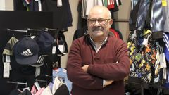 Andrés Fraga, en la tienda Adidas de la calle Real de Ferrol