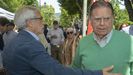  El alcalde de Oviedo en funciones, Alfredo Canteli, junto al nuevo concejal de IU, Gaspar Llamazares durante la celebracin de la fiesta del Martes de Campo