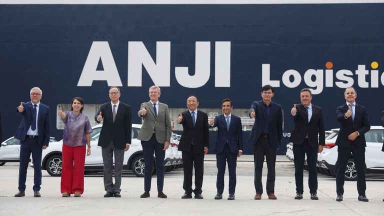 SAIC redirigirá a Ferrol las descargas de coches chinos de Cataluña y Bélgica