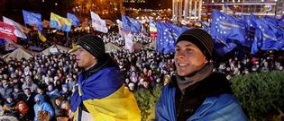 Kiev segua ayer siendo escenario de protestas proeuropeas y contra el Gobierno por tercer da consecutivo.