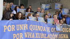 Manifestacin en Ferrol de los abogados del turno de oficio