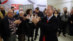 Rafael Rodrguez Villarino fue elegido secretario provincial del PSOE ourensano en el ao 2017 y, tras su proclamacin, lo celebr con quienes lo apoyaron en aquel proceso.
