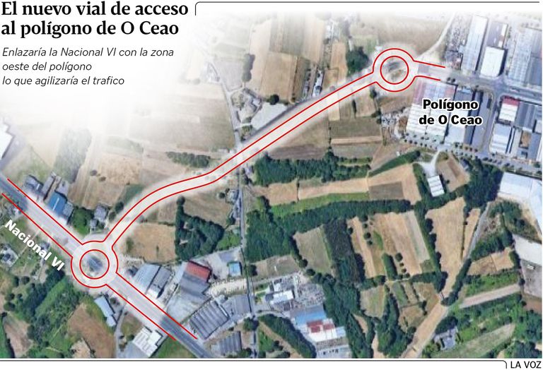 El PXOM de Lugo contempla un nuevo vial para unir O Ceao y la N-VI