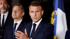 El presidente de Francia, Emmanuel Macron, interviene en el Alto Comisionado de Nueva Caledonia.