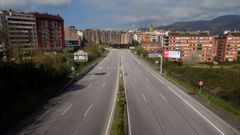 Entrada a Oviedo por la Ronda Sur, sin trafico