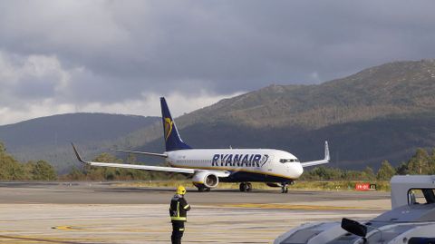 Avión de Ryanair en Peinador