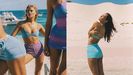 Dos diseños de tiro alto de la marca de bikinis Triangl
