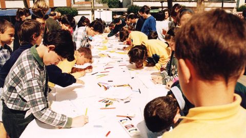 Concurso de Lumieira, na Praza do Concello, ano 1997