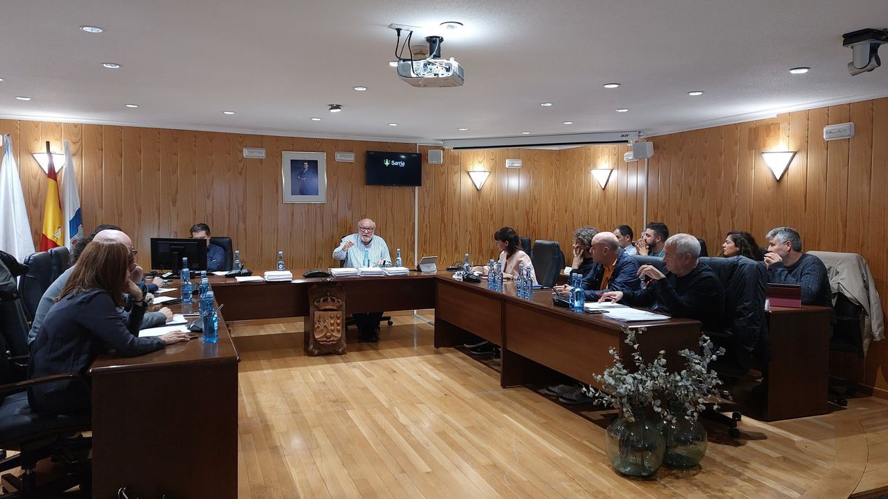 Imagen de un pleno ordinario del Concello de Sarria