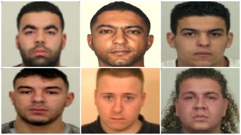 Los principales investigados: Mohamed Maadouri, Faysal El Ouardani, Fouad Hammoudi, Mohamed Yasín, Johnny de Keijzer y Brain Van Den Berg
