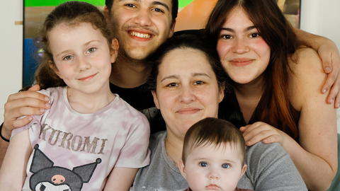 Luc�a y sus cuatro hijos:�Ainhoa (19 a�os), Gabriel (17 a�os), Sof�a (siete a�os) y Alicia (siete meses).