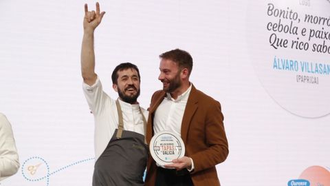Álvaro Villasante, do Paprica, leva o primeiro posto no certame de tapas de Galicia.