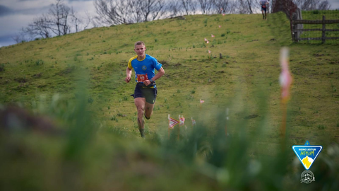 Vladi, durante su participaci�n en la carrera de monta�a de ReinoAstur, en Nembra