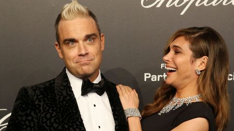 El cantante Robbie Williams y su mujer, Ayda Field.
