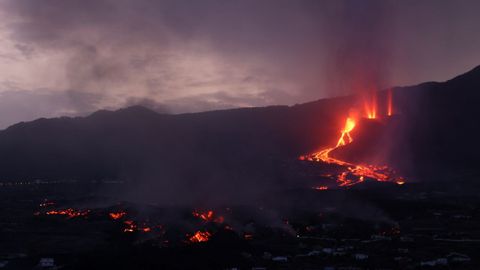 La erupcin del volcn de La Palma, vista desde Todoque