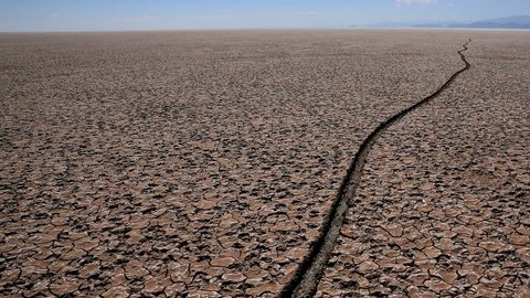 El lago Poopo, en Bolivia, afectado por el cambio climático