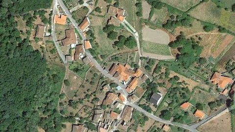 Vista area de la aldea modelo de Francos de Proendos, en el concello de Sober
