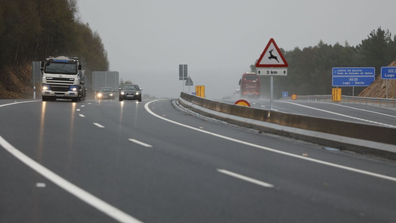 Un tramo del corredor de Monforte a Lugo, donde se produjo el accidente