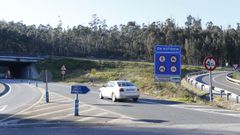 El acceso a la AG-11 hacia Ribeira en Catoira es uno de los ms transitados del vial.