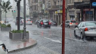 Fuertes lluvias este sábado en Ourense.