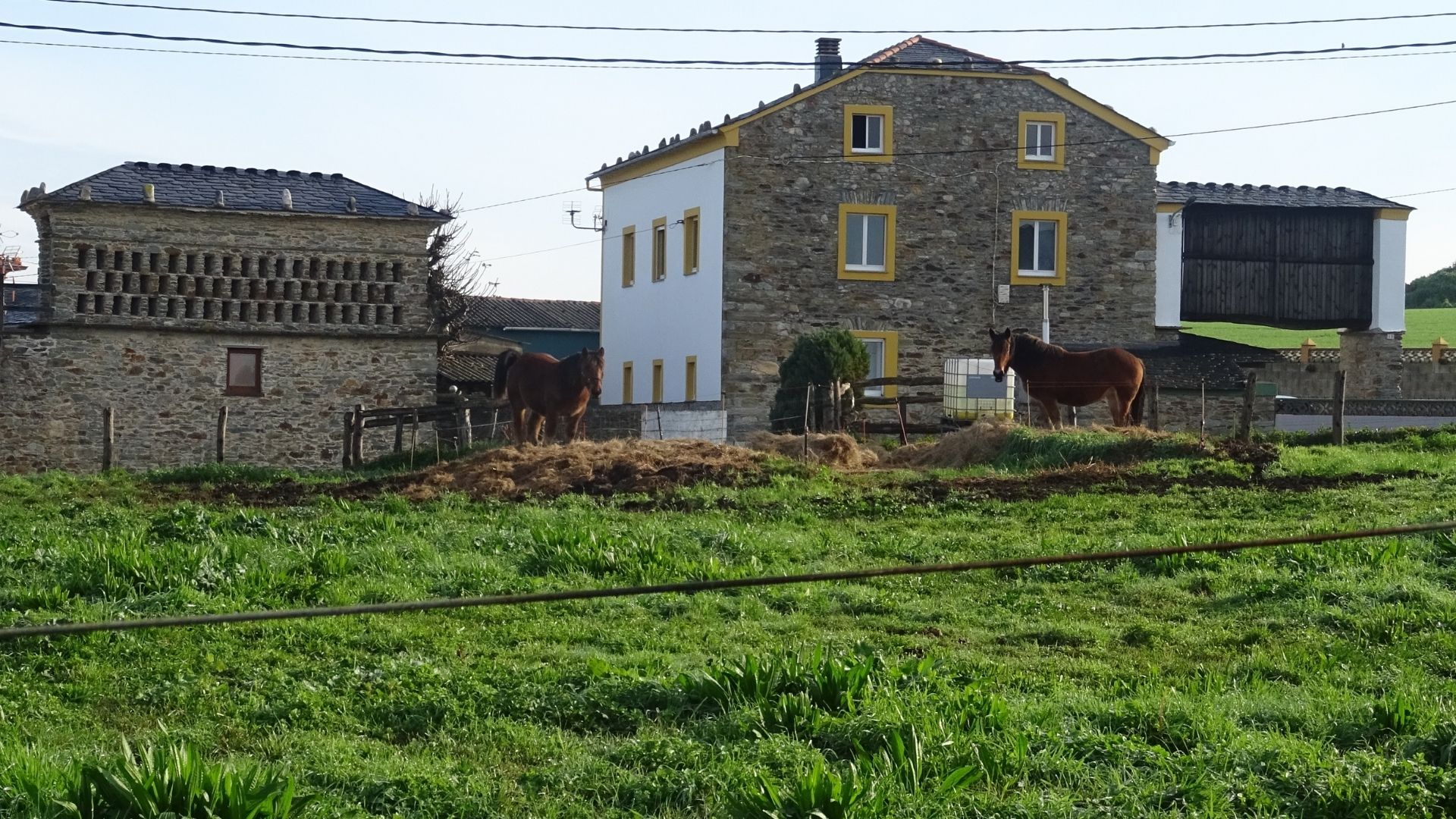 Hórreos gallegos, de estilo Ribadeo y Mondoñedo, en Santa Gadea, en Tapia