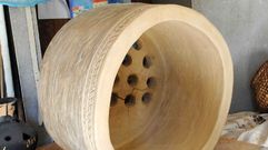 Rplica del horno castreo de Castromao realizada por el alfarero soberino Toms Lpez dentro de un proyecto desarrollado por investigadores de la Universidade de Santiago