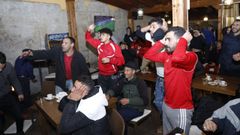 La comunidad marroqu de Xinzo sigui el partido con emocin
