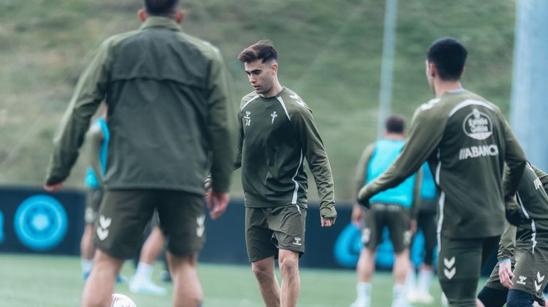 Álvaro Núñez y Hugo Sotelo entrenan con normalidad con el Celta