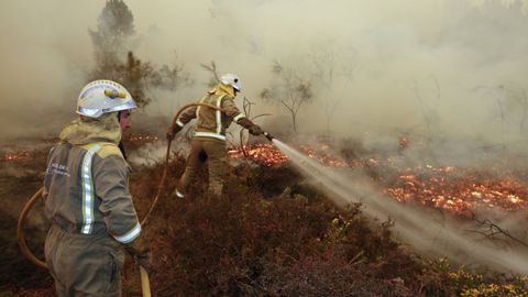 Incendio forestal en Monforte