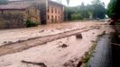 Calles en el concejo de Llanes a causa de las fuertes lluvias