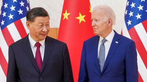 Los presidentes Xi Jinping y Joe Biden, durante su encuentro en noviembre en la cumbre del G20 en Bali.