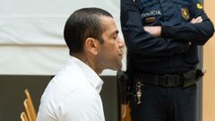 Dani Alves.Dani Alves durante su juicio en Barcelona