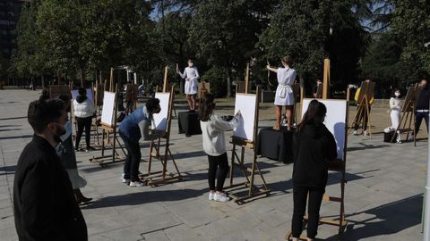 Los alumnos del Otero Pedrayo celebran el Día Mundial del Arte