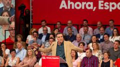 Pedro Snchez, este jueves en un acto del partido socialista en Cceres, intentar movilizar al electorado progresista para que no se quede en casa el 10N