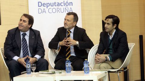 Los alcaldes de A Corua, Santiago y Ferrol.