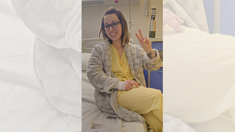 Marta, durante una de sus m�ltiples estancias en el hospital