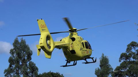 El joven fue atendido por un helicóptero medicalizado